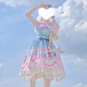 Happy Party  Dress Kawaii Academia Y2K Cottagecore Coquette Fairycore Dollette Princesscore