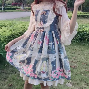 Heaven Sent  Dress Kawaii Academia Y2K Cottagecore Coquette Fairycore Dollette Princesscore