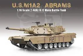 Heng Long 3918-1 1/16 2.4G M1A2 Rc Car Battle Tank Metal Track with Sound Smoke