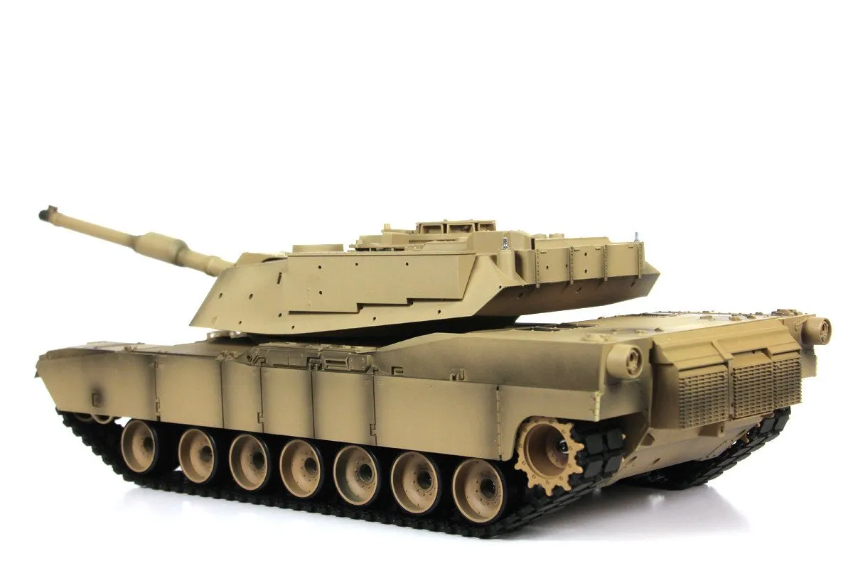 Heng Long 3918-1 1/16 2.4G M1A2 Rc Car Battle Tank Metal Track with Sound Smoke