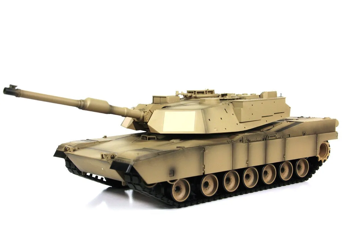 Heng Long 3918-1 1/16 2.4G M1A2 Rc Car Battle Tank Metal Track with Sound Smoke