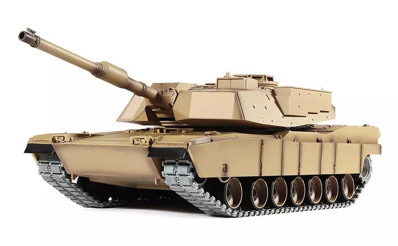 Heng Long 3918-1 1/16 2.4G M1A2 Rc Car Battle Tank Metal Track with Sound Smoke
