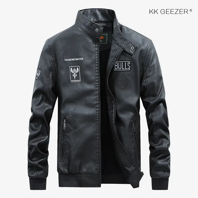 High Quality Men Bomber Leather Jacket