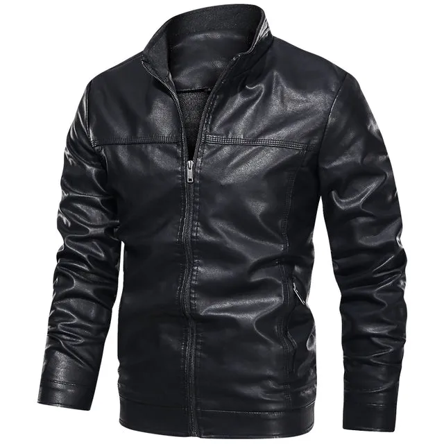 High Quality Men Bomber Leather Jacket