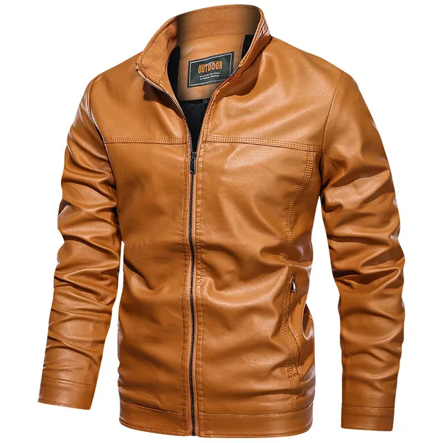 High Quality Men Bomber Leather Jacket
