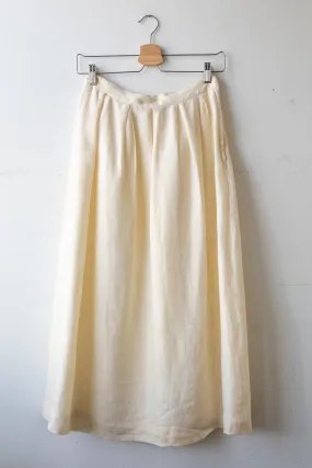Ivory Cloak Linen Skirt