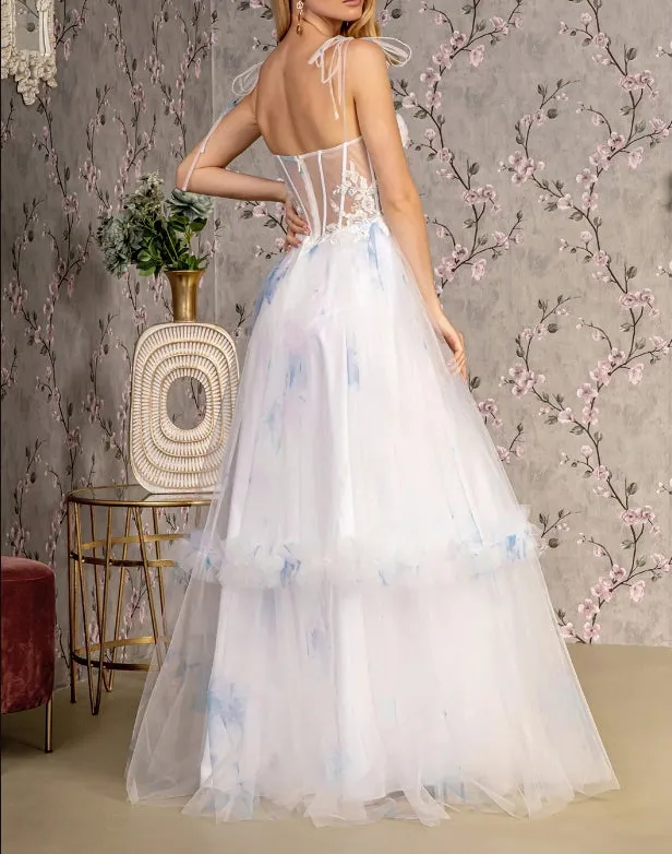 Ivory Cute A-Line Slip Dress Floor-length Tulle Prom Dress