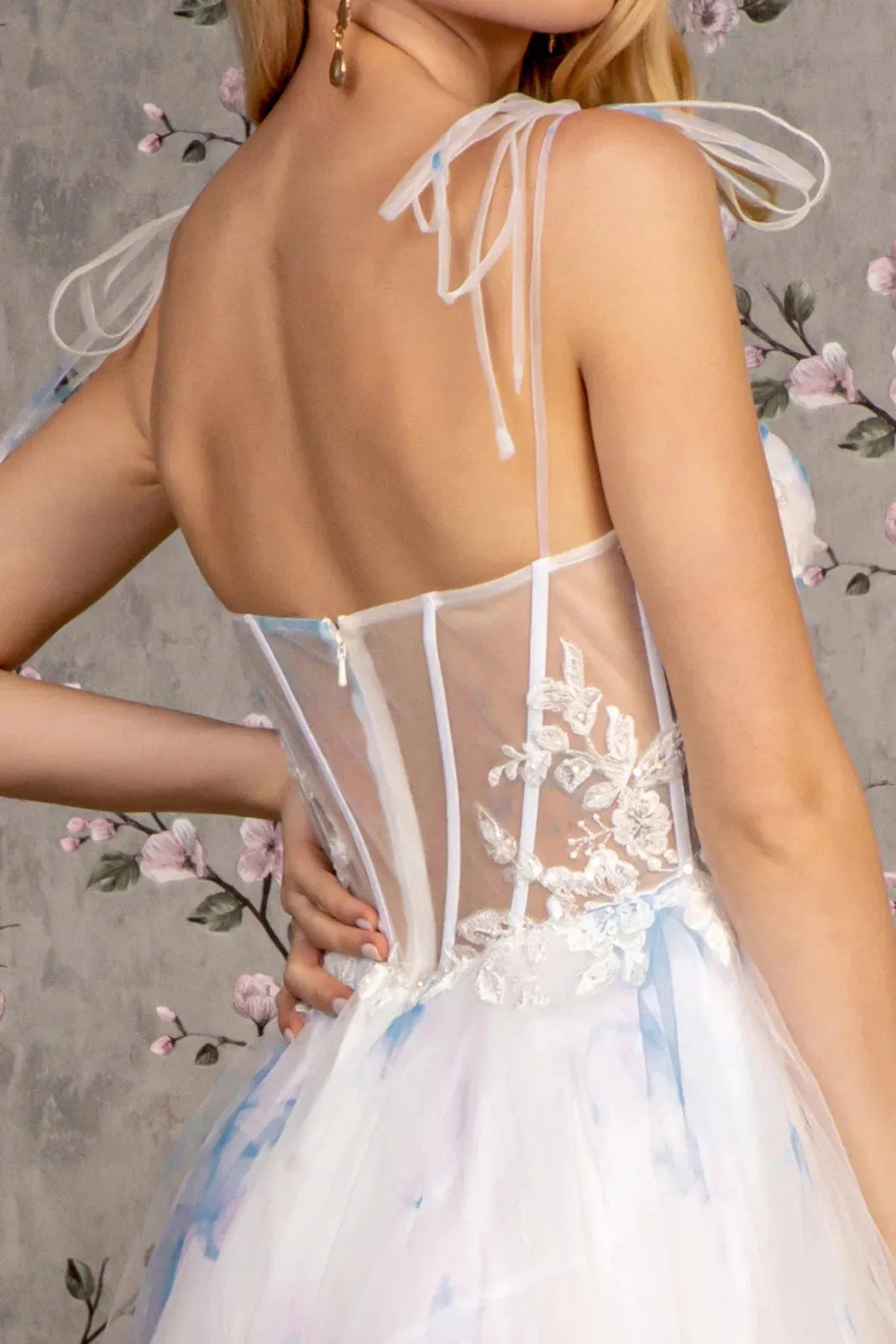 Ivory Cute A-Line Slip Dress Floor-length Tulle Prom Dress