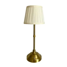 Ivory Pleated Shade USB Table Lamp