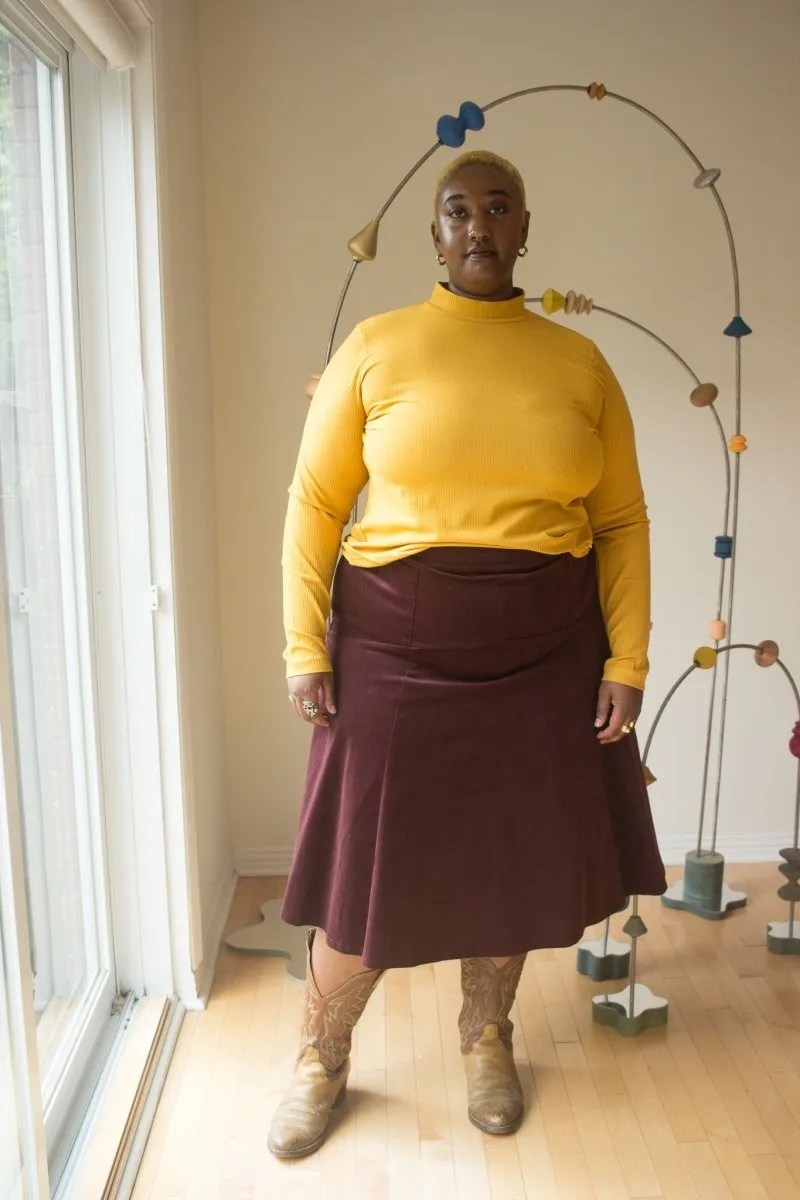 Jennifer Glasgow Fjord Skirt (Eggplant)