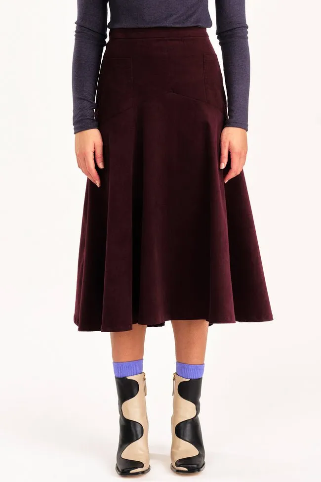 Jennifer Glasgow Fjord Skirt (Eggplant)