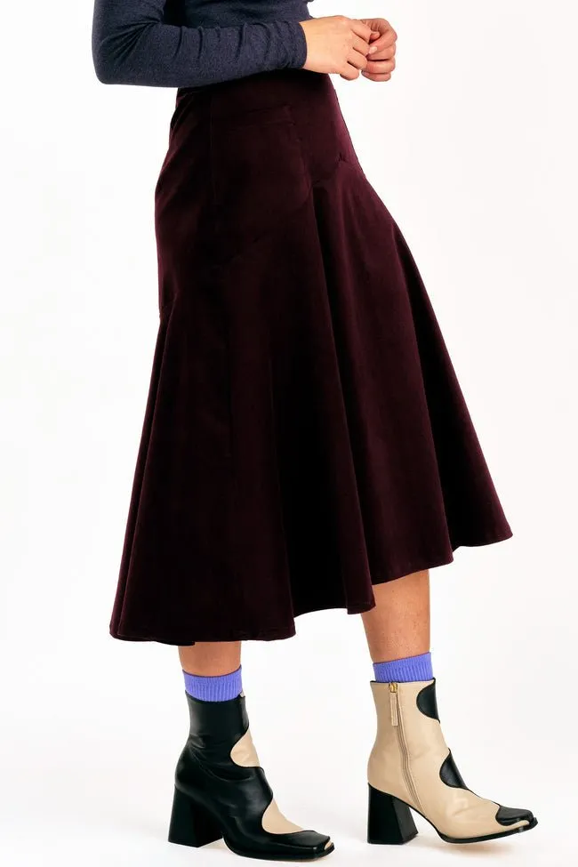 Jennifer Glasgow Fjord Skirt (Eggplant)