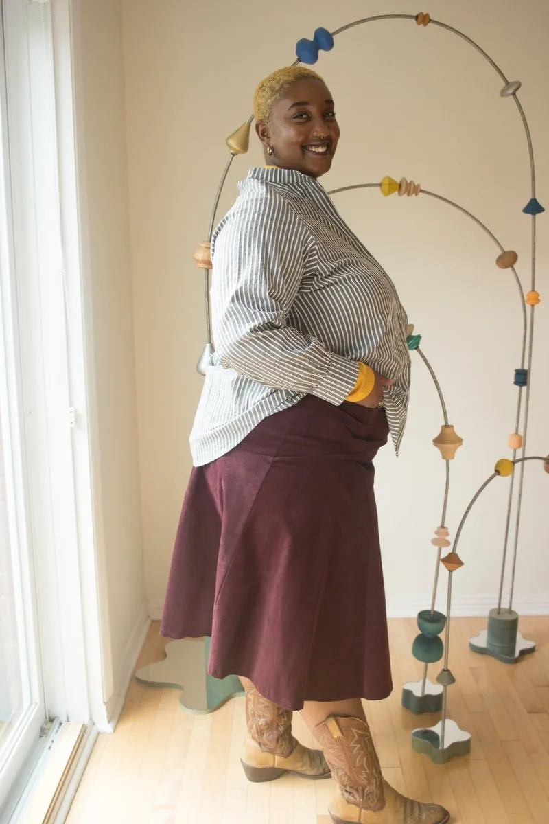 Jennifer Glasgow Fjord Skirt (Eggplant)