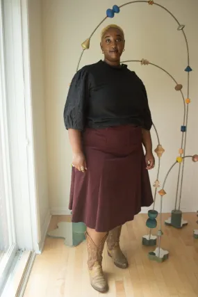 Jennifer Glasgow Fjord Skirt (Eggplant)