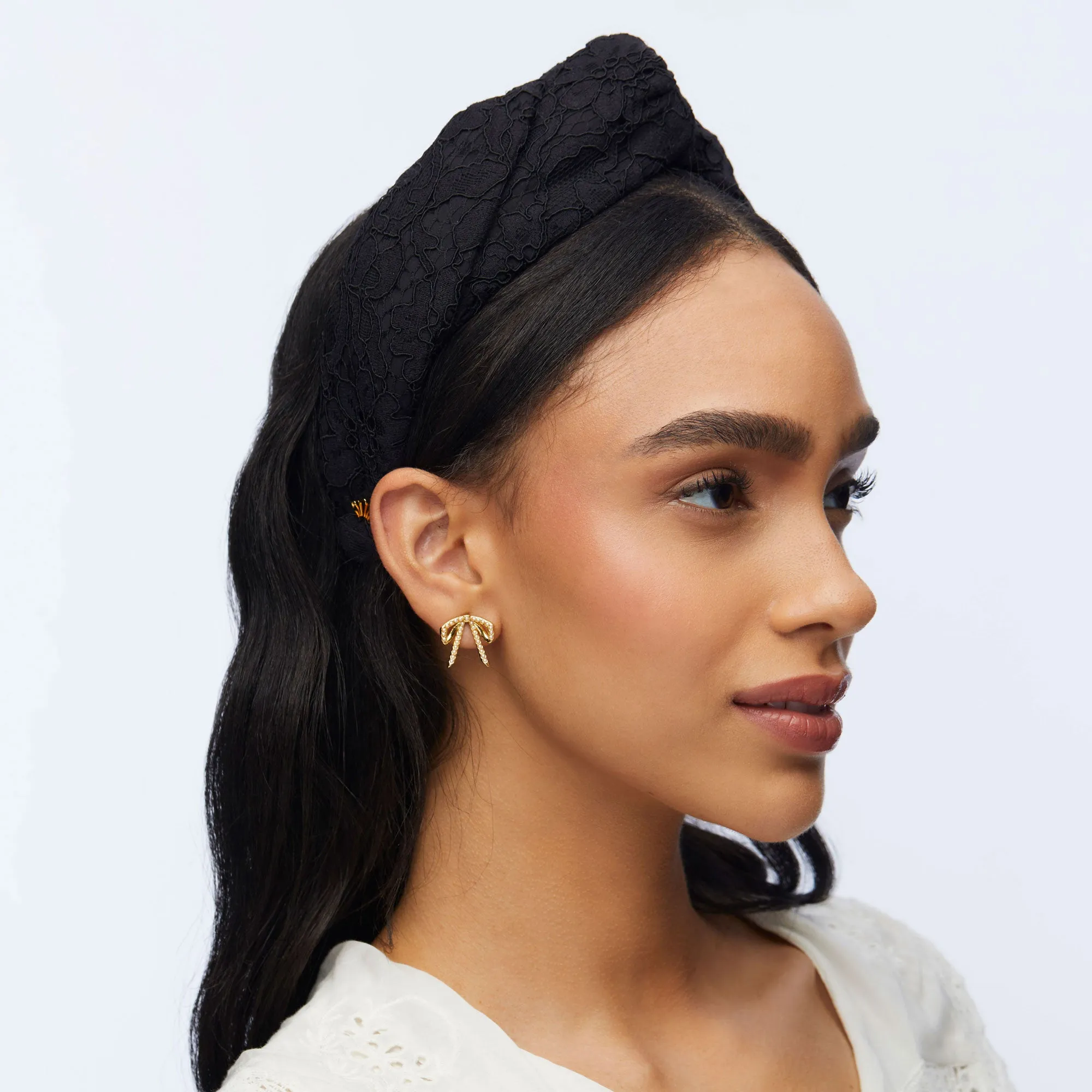 JET FLORAL LACE GRETA HEADBAND