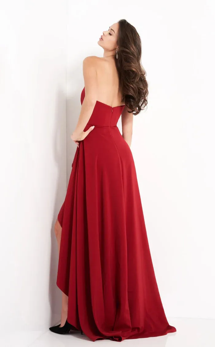 Jovani - 4517 - High Slit Embellished Strapless Gown