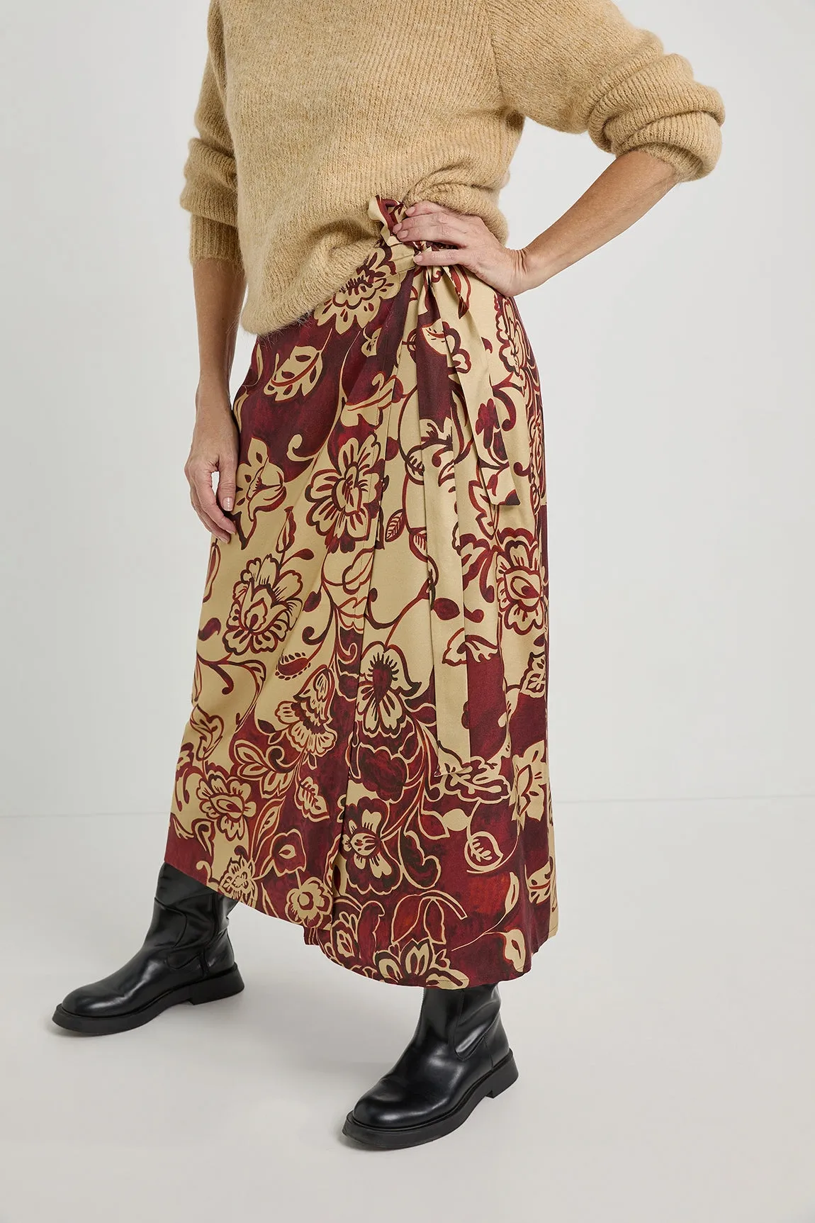 Jupe Adeline - Camel Print