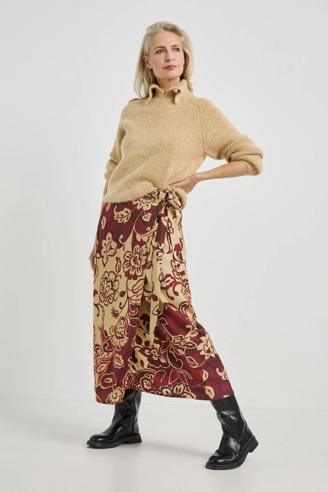 Jupe Adeline - Camel Print
