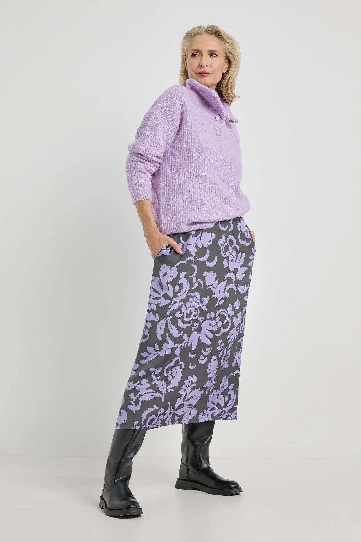 Jupe Sia - Lilac Print