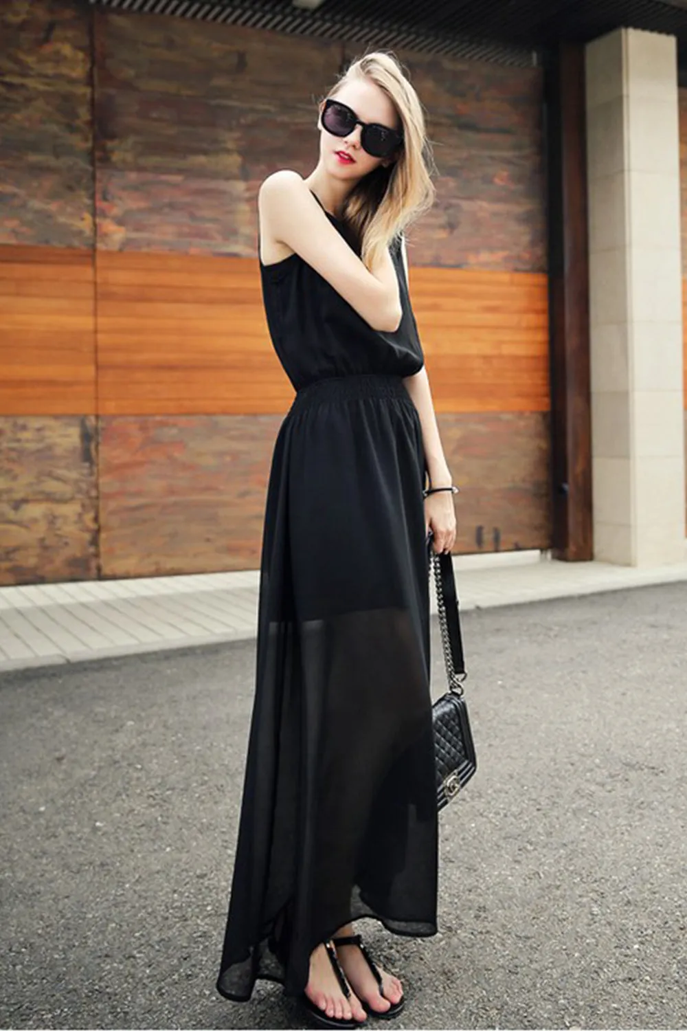 Ketty More Women Sleeveless Chiffon Long Length Party Dress-KMWD405
