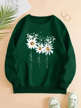 Lemon Tart Women's Printed Sweatshirt LTWPRSW5 - Green