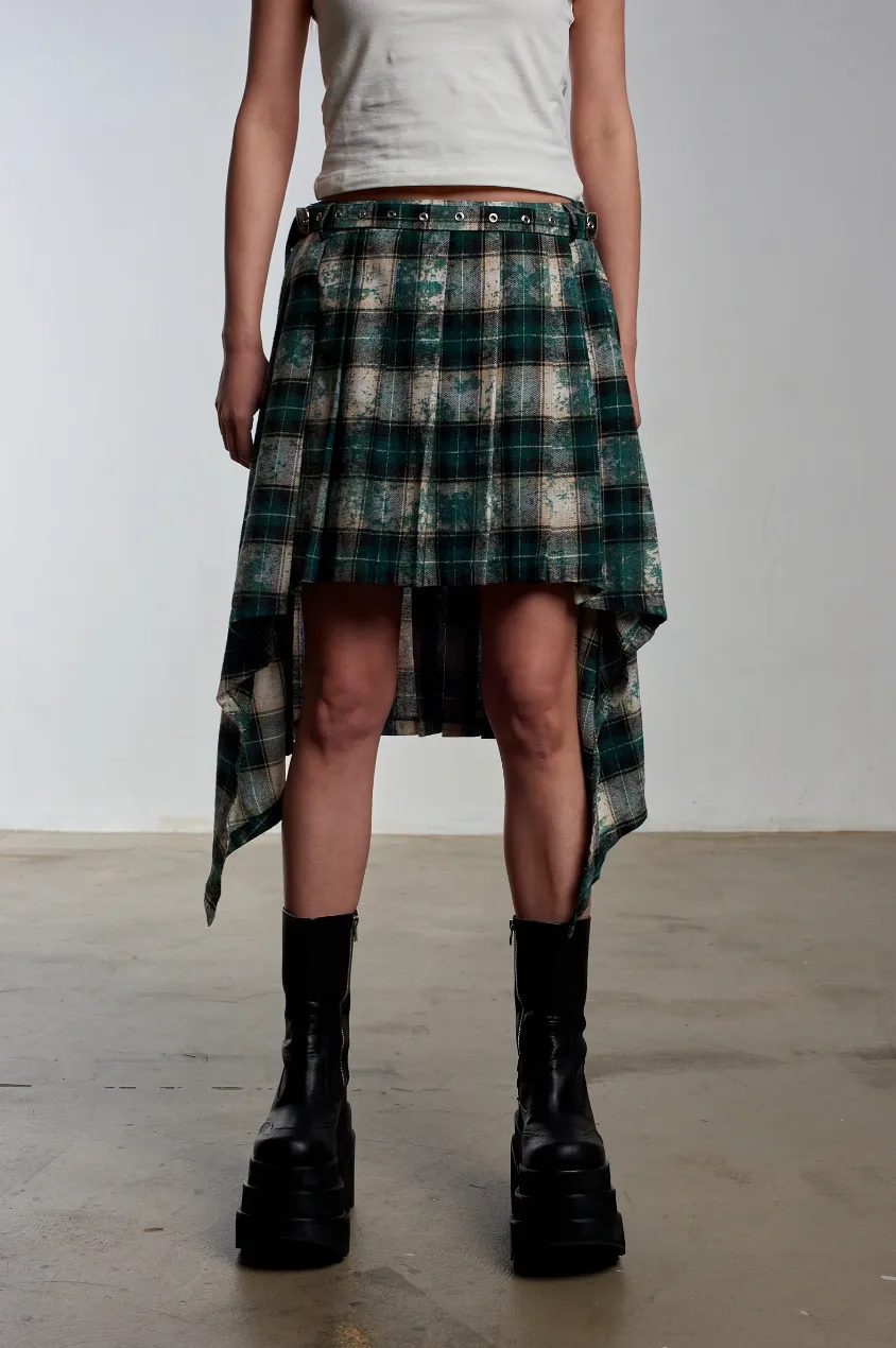 LORE PLEATED TARTAN SKIRT