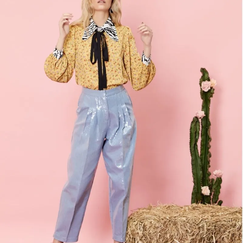 Lucky Sequin Western Peg Trouser - S