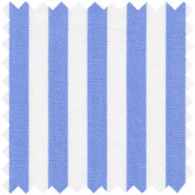 Made-to-Measure Shirt in Blue Bold Awning Stripe Poplin