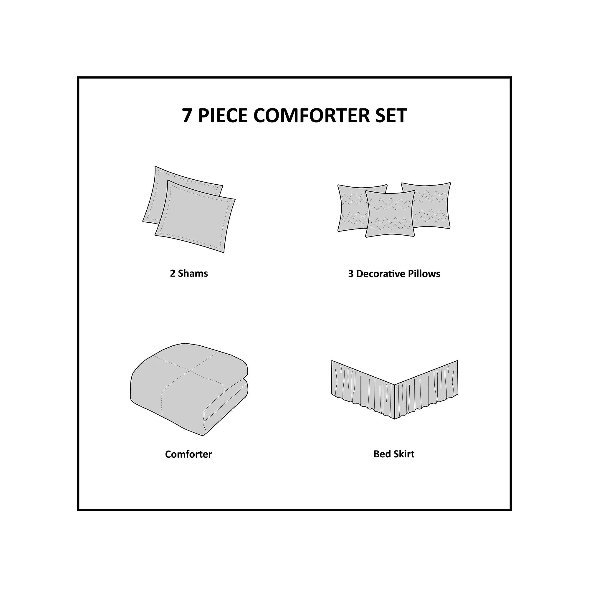 Madison Park Melody 7-pc. Jacquard Comforter Set Purple - Queen