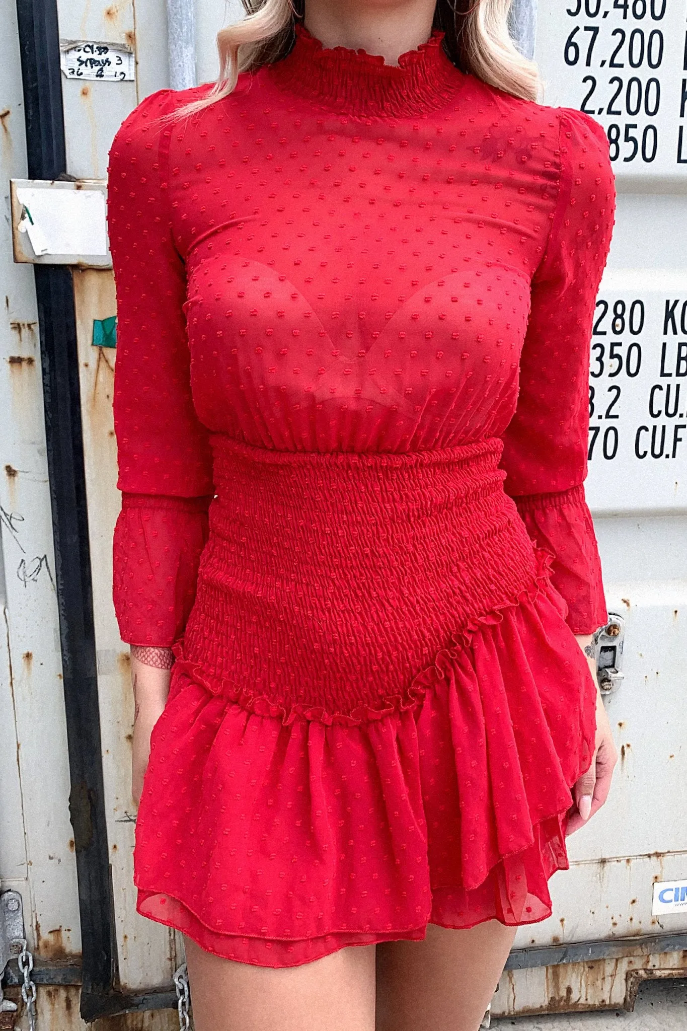 Maia Dress - Deep Red