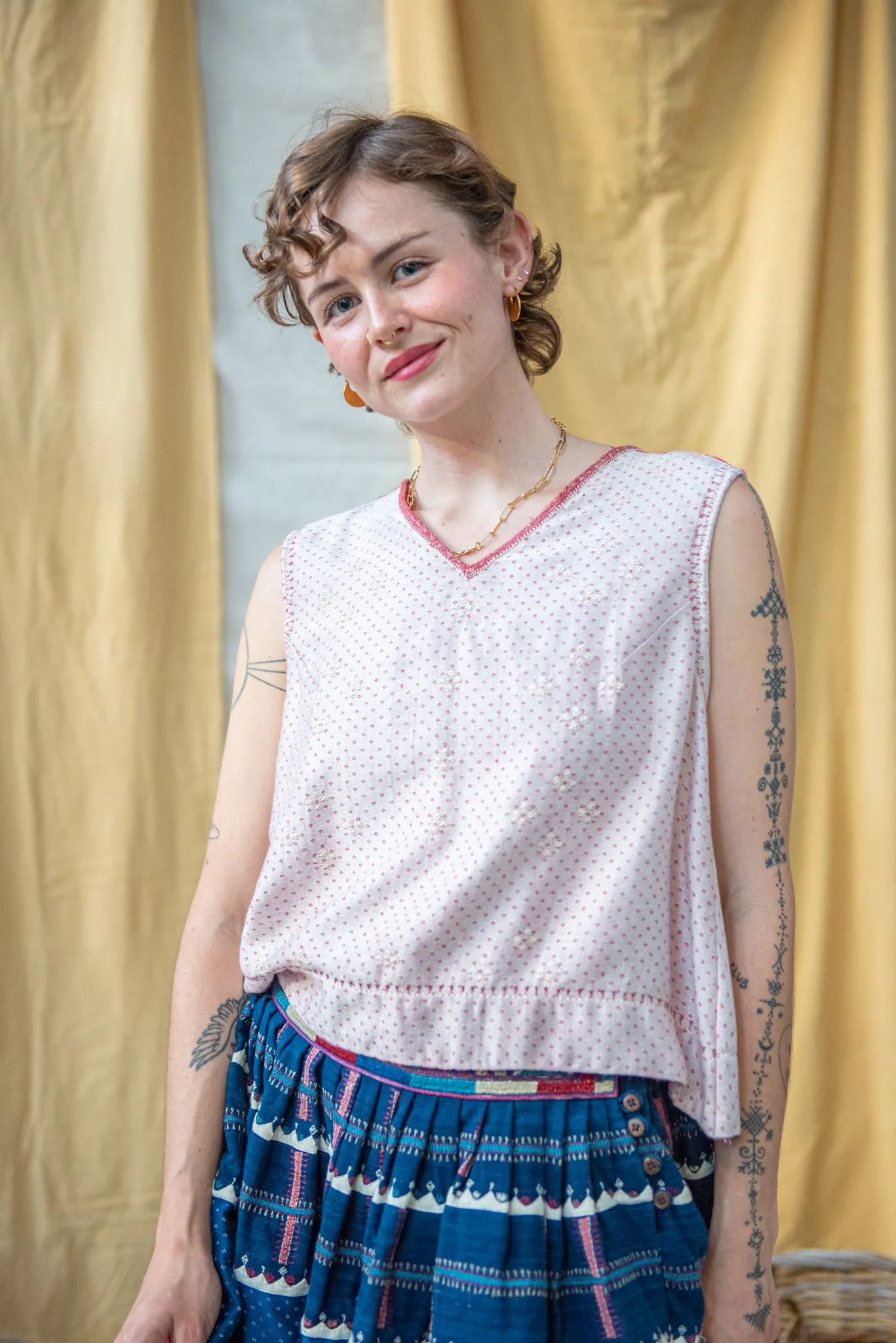 Mashru Silk Tank Blouse