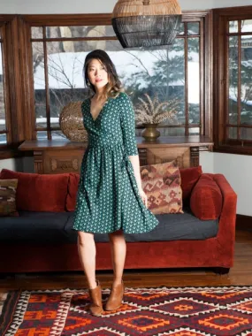 Mata Traders Callie Wrap Dress Teal Bloom