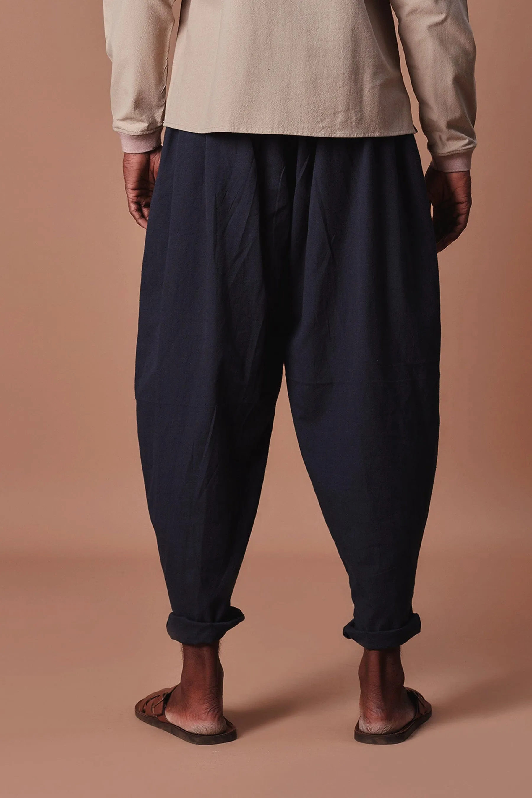Mati Men's Charcoal Pleated Balloon Pants