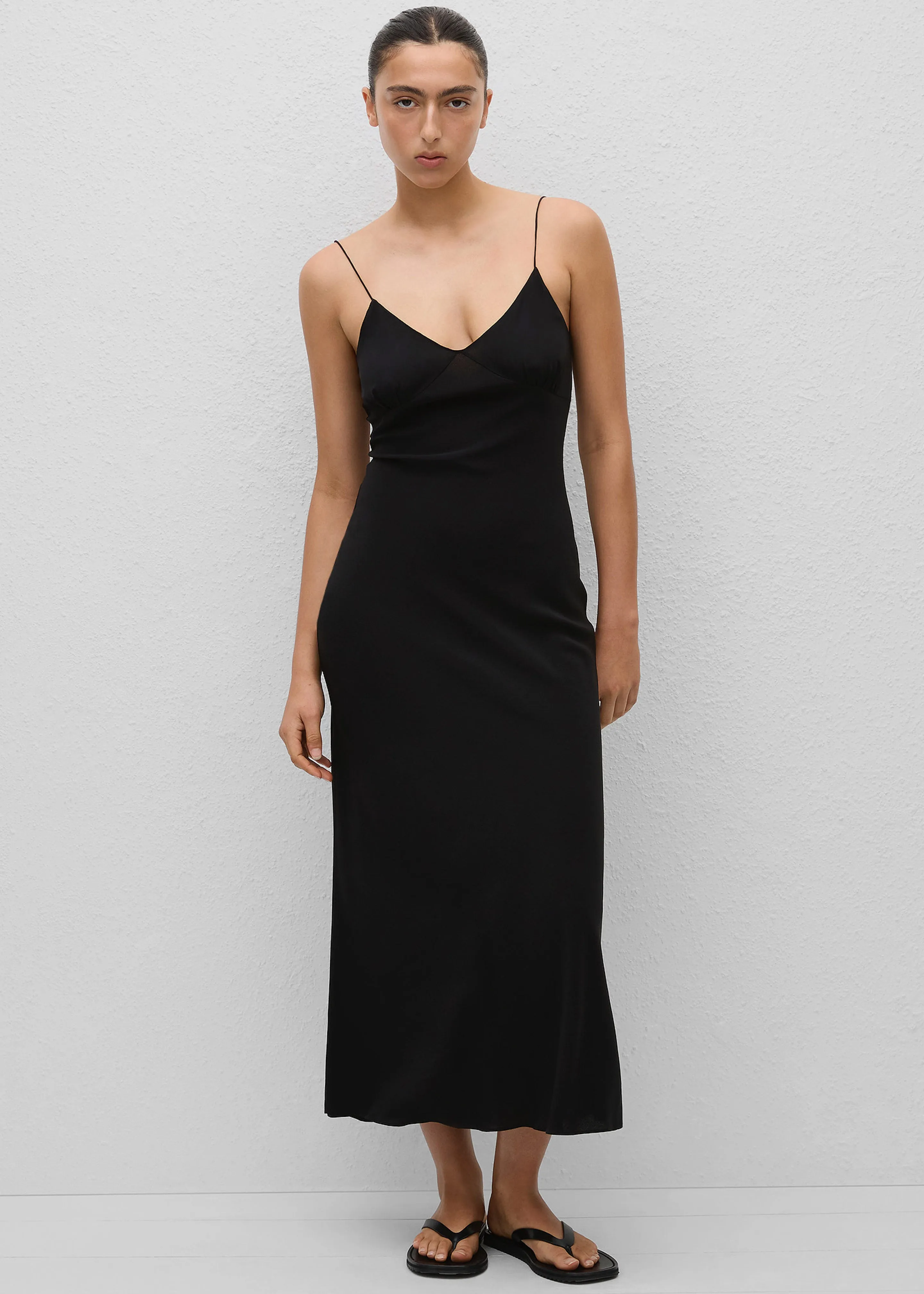 Matteau Low Back Slip Dress - Black