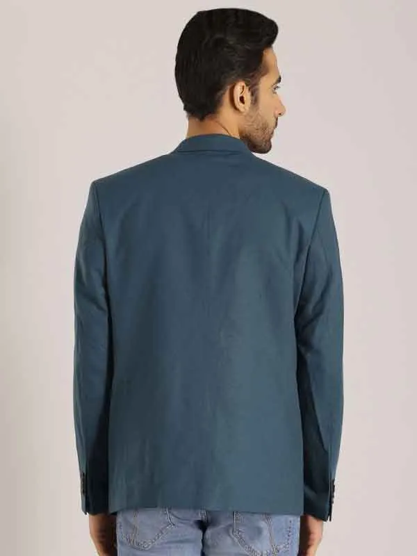 Men Solid Full Sleeve Casual Blazer
