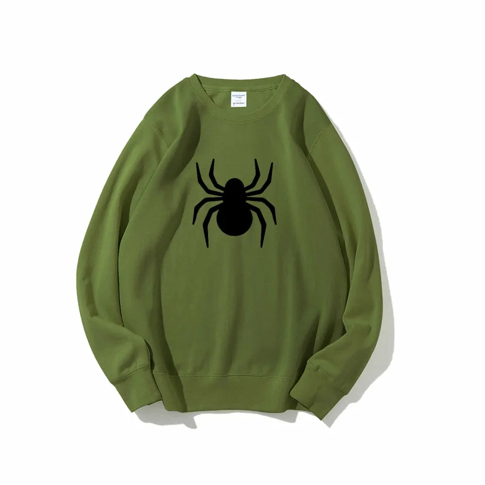 Mens Black Spider Graphic Sweatshirts