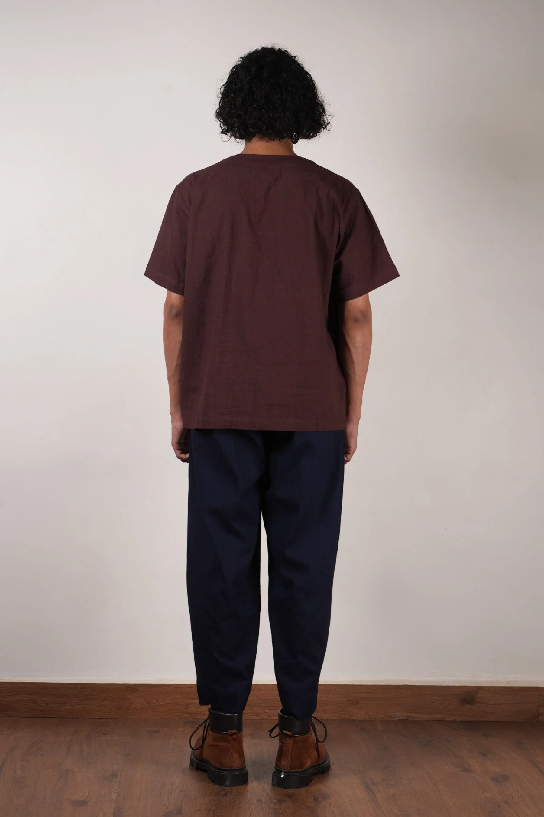 Men's Blue Pleated Trousers