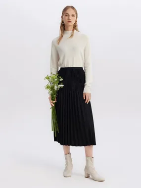 Mid-Length Pleated Skirt