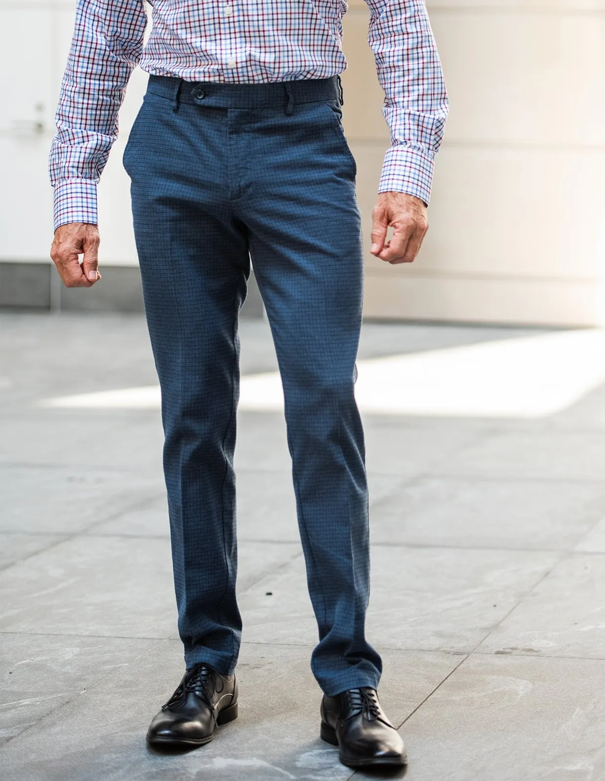 Midnight Navy Gridcheck | Dress