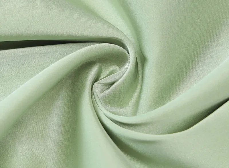 Mint Satin Strapless Slit Dress