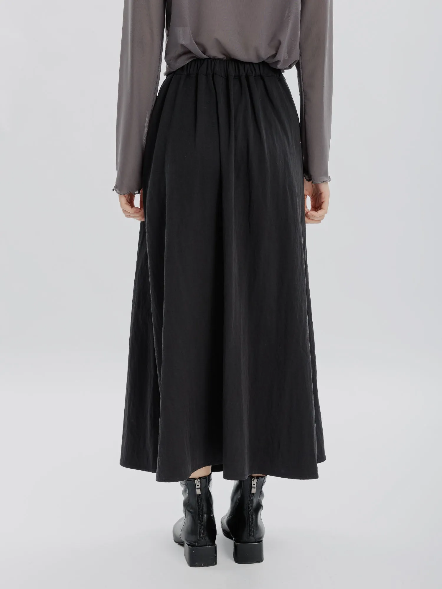 Moonlit Side Pleated Skirt
