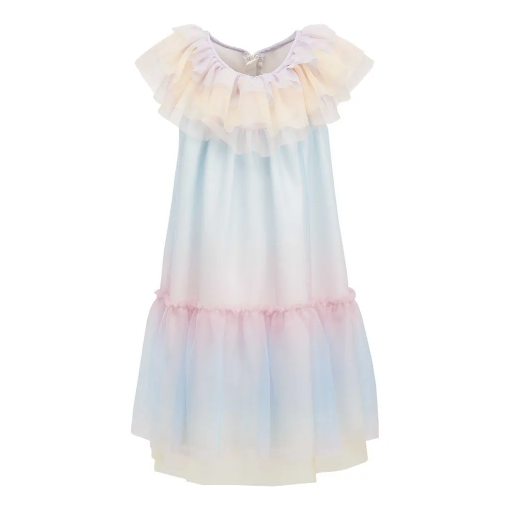 Multi Rainbow Pleated Dress