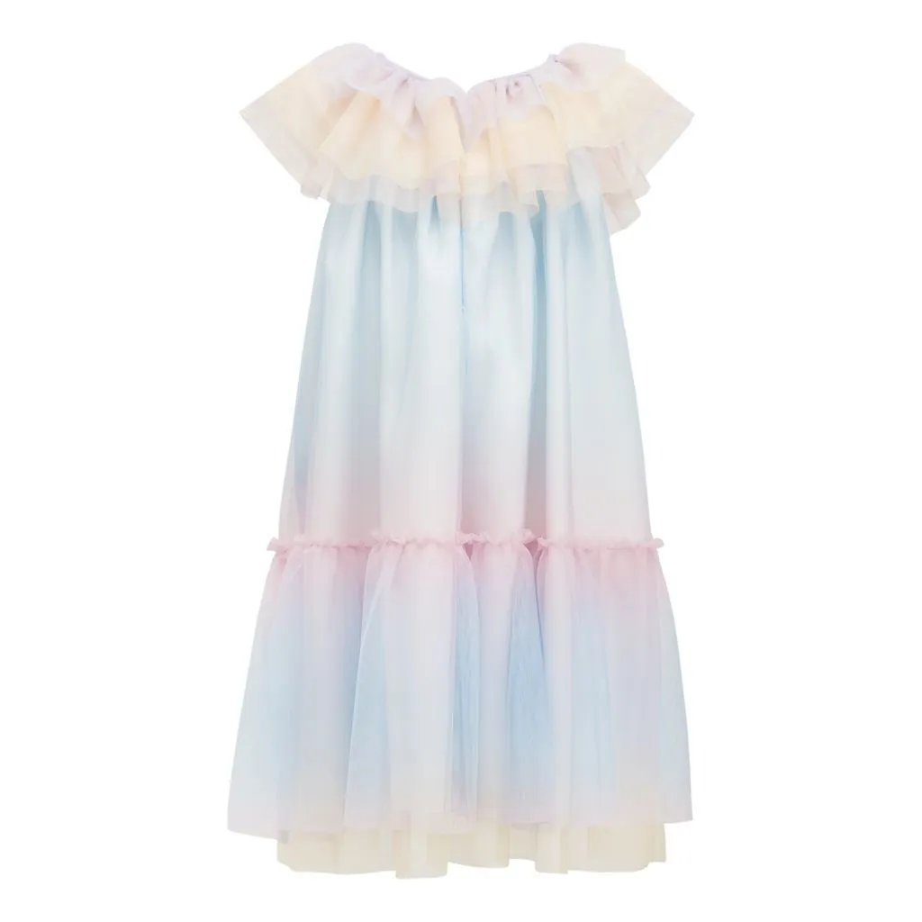 Multi Rainbow Pleated Dress