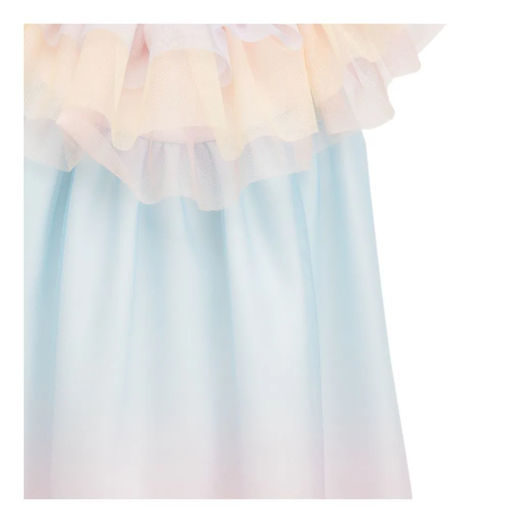 Multi Rainbow Pleated Dress