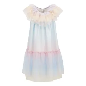 Multi Rainbow Pleated Dress