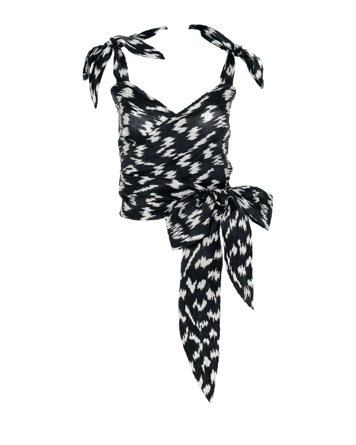 Naida Top - Tara Print (Black)