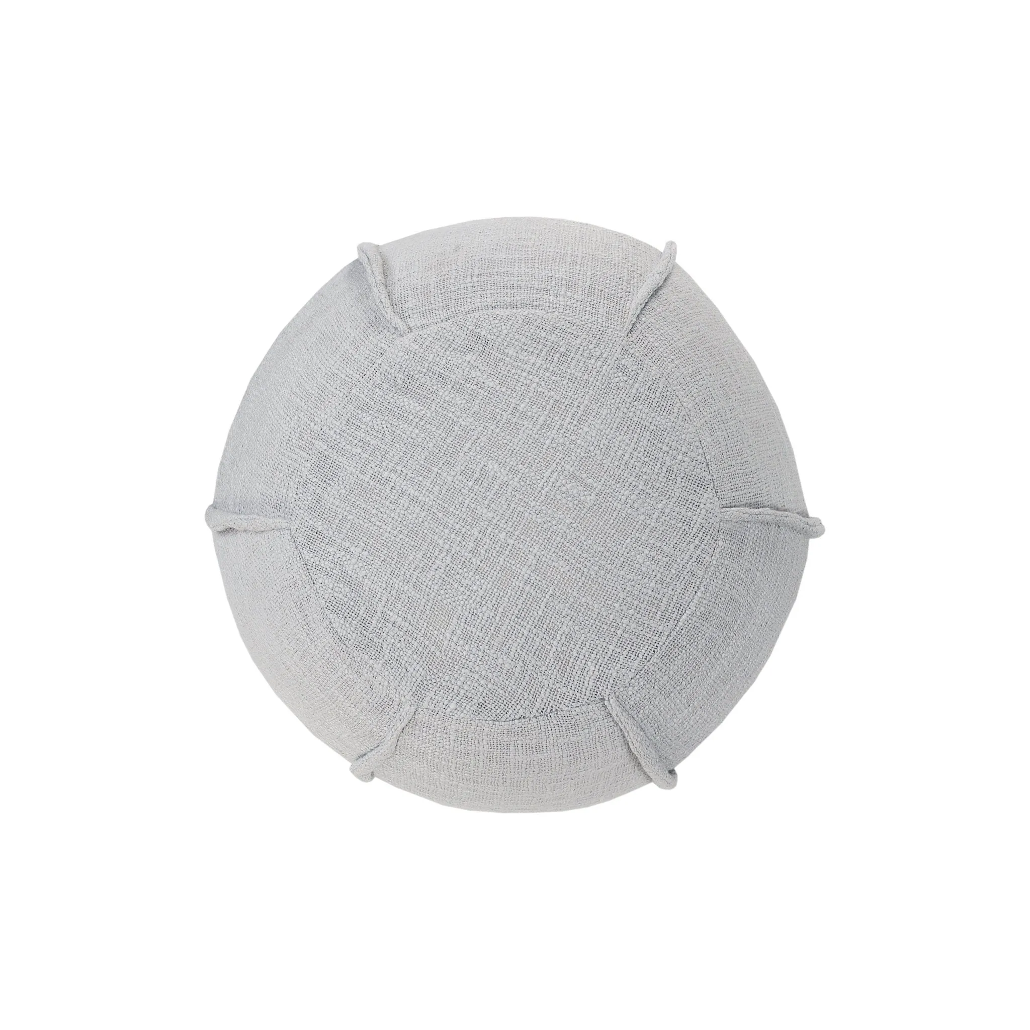 Natural Lr34030 Light Gray Pouf