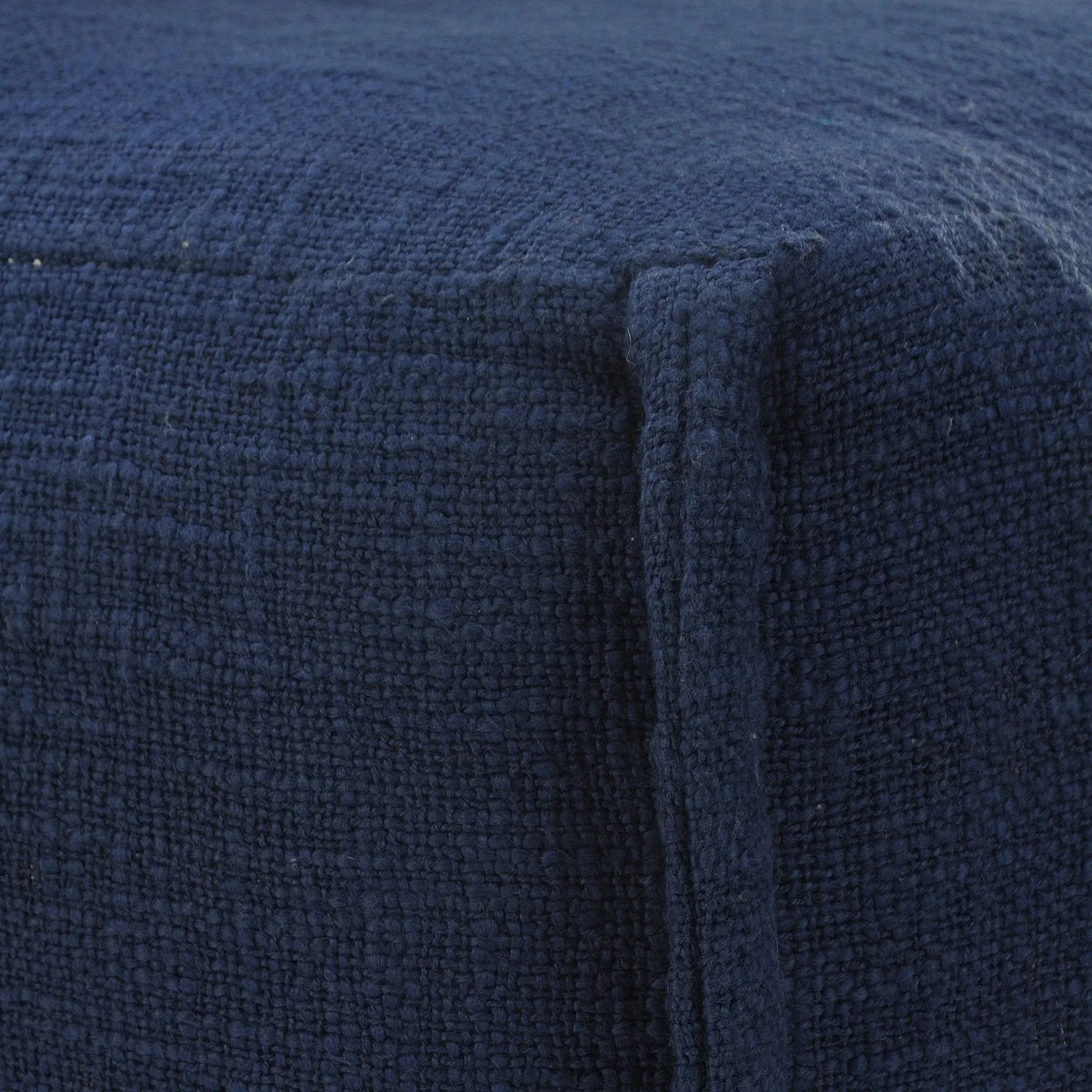 Natural Lr34033 Navy Pouf