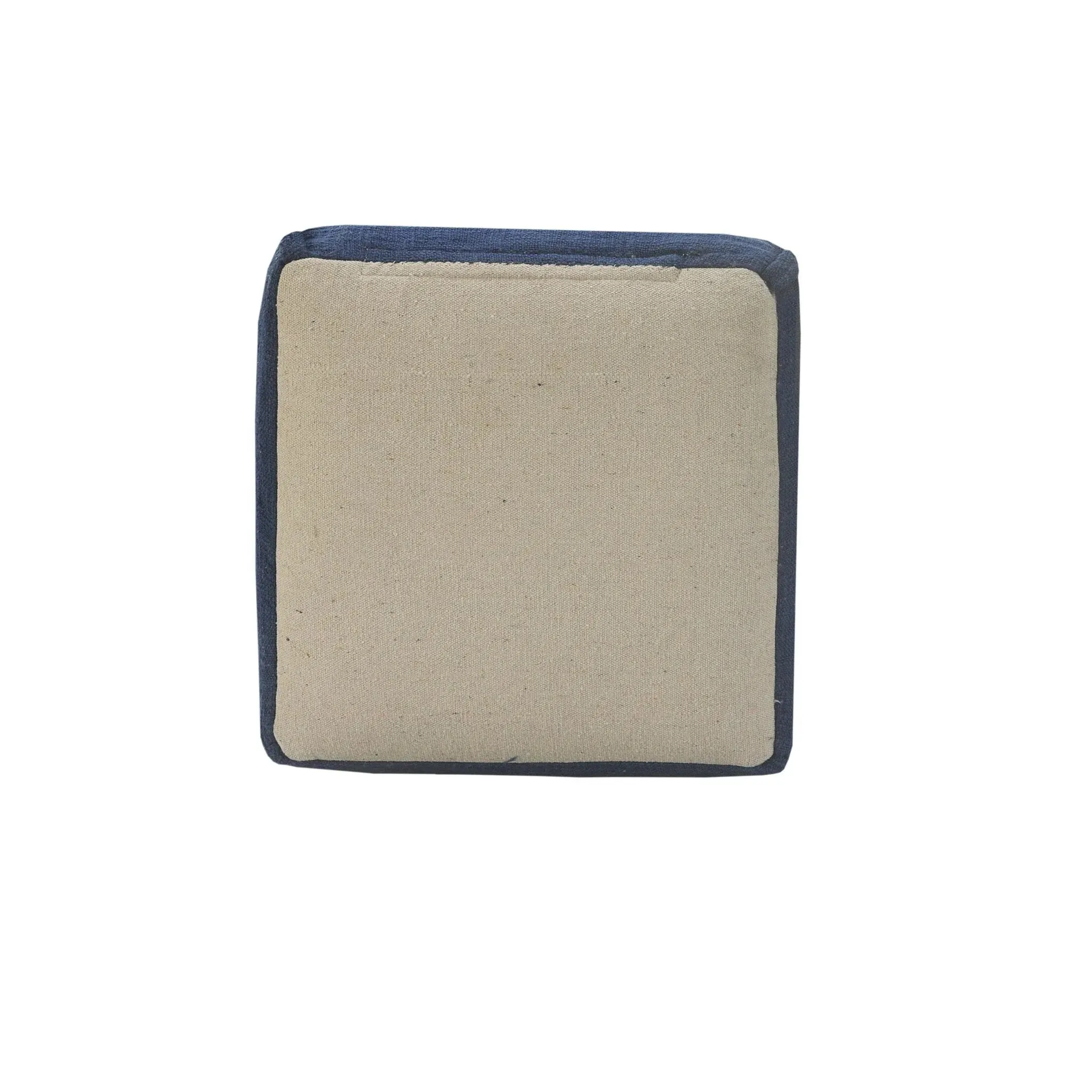 Natural Lr34033 Navy Pouf