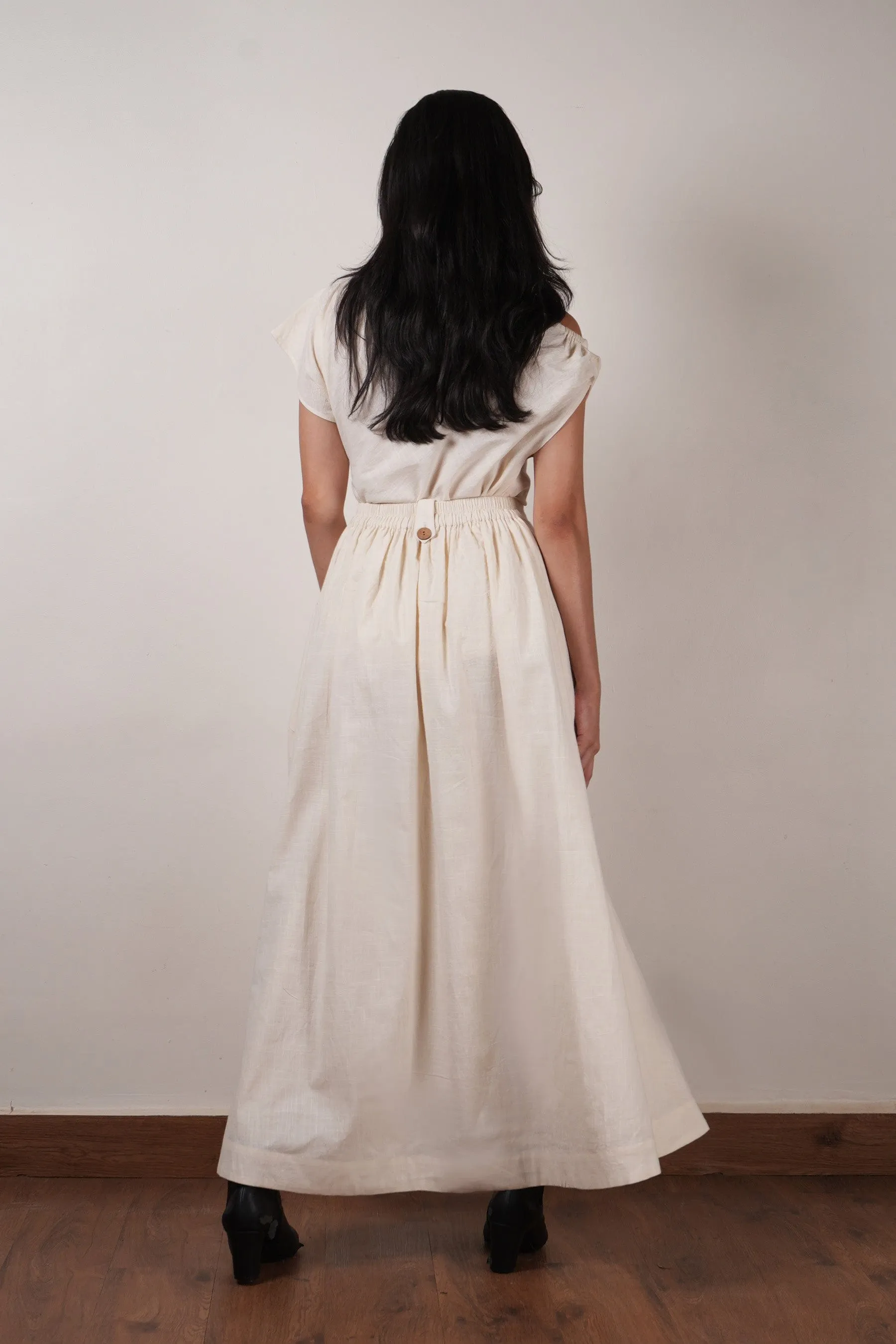 Off-White One-Shoulder Set (2 PCS)
